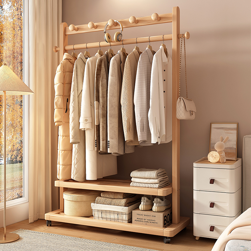 落地式衣帽架新中式置物架