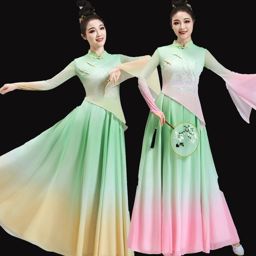 古典舞演出服装套装2025新款伞舞