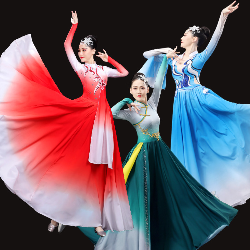 2023年锦纶弹力大摆裙720度飘逸