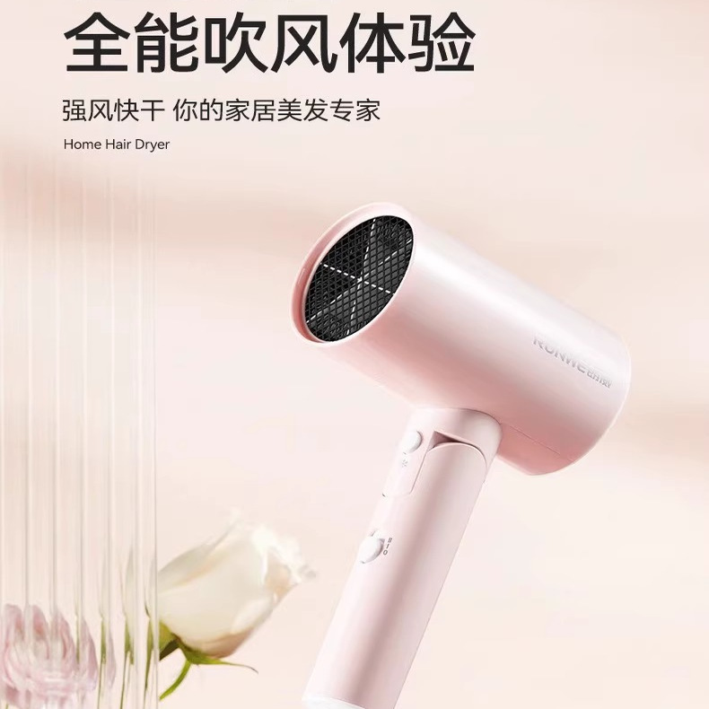 朗威电吹风机负离子家用大功率恒温护发2档冷热风筒可折叠热风筒