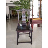 非洲小叶紫檀赞比亚血檀七件套长形雕花餐桌休闲茶桌饭桌红木家具