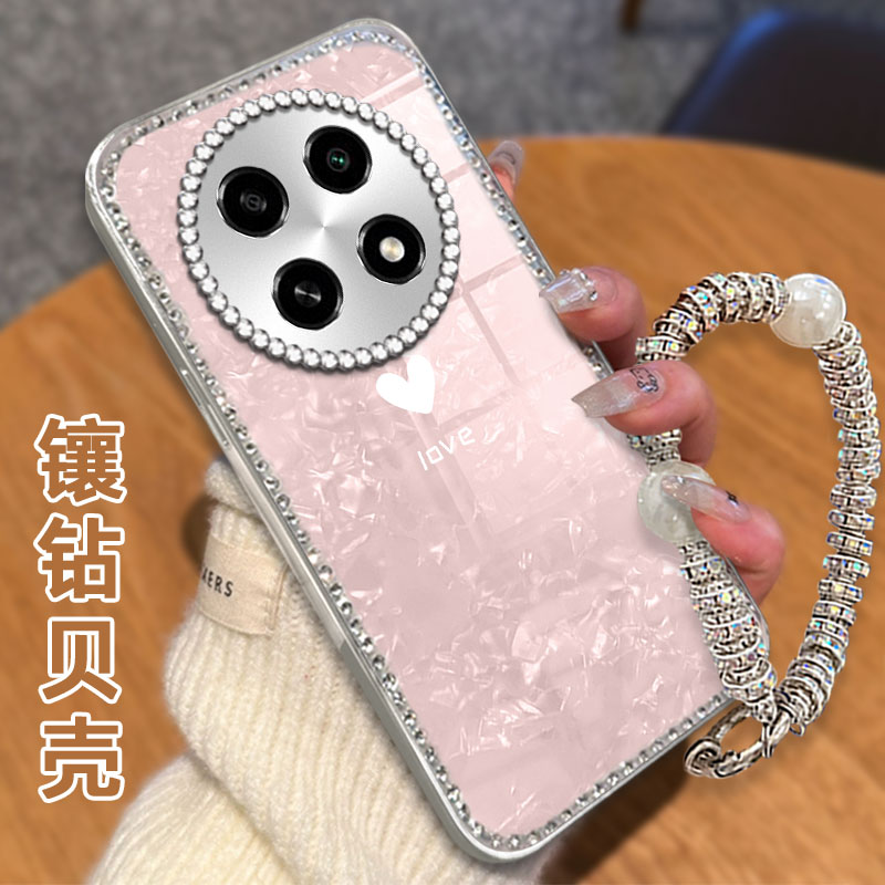 高级感电镀贝壳纹镶钻  不掉漆 不掉色