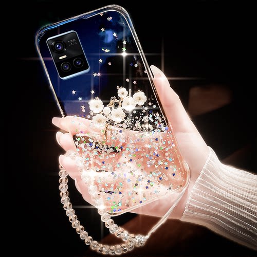 奢华爆闪星空-立体花朵-送膜+挂绳