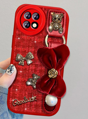 2026布艺小香风适用oneplus一加Ace5手机壳喜庆10R外壳2V新年款2Pro保护套高级感9R本命年3Pro防摔6红色12