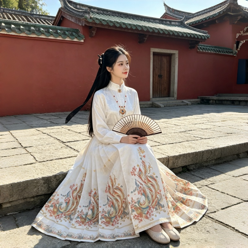明制织金妆花马面裙汉服少女款