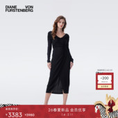 黑金属针织礼服连衣裙DL4T004 经典 重工金属针织 DVF2026早春新款
