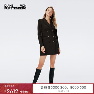 外套JL4R001 裙可可棕长袖 DVF 西装