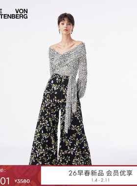 [重工植绒网纱]DVF2026早春新款象牙白波纹圆点灯笼袖上衣BL4T002