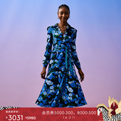 DVF 双面穿 双面弹力网纱裹身连衣裙DW4R004