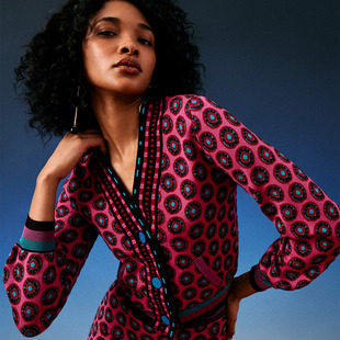 秋冬复古提花针织开衫 DVF 针织上衣精选合辑 热销断码