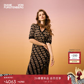 DVF2026早春新款 新年限定系列 骐骥锁链提花针织连衣裙DK4T002