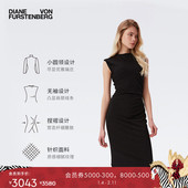 DVF宴会圆领黑色修身 小黑裙 礼服连衣裙MR45E00