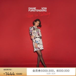 DVF50周年彩色报纸图案半高领基础打底针织衫 WL3S001 WRAP