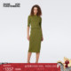 DVF 牛油果绿色羊毛针织半裙KN3S004