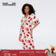 DVF度假蝙蝠袖 海岛度假 茶歇裙印花连衣裙DS1S020