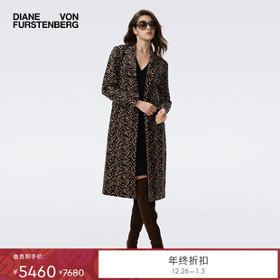 型大衣CL3T001 版 DVF2025秋冬新款 科莫花呢西装