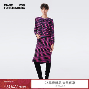 DVF2026早春骐骥锁链提花针织套头毛衣WL4T002 新年限定系列