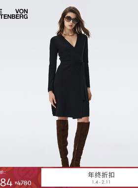 [提花工艺]DVF2025秋冬新款羊毛混纺编织提花裹身裙DR3T004