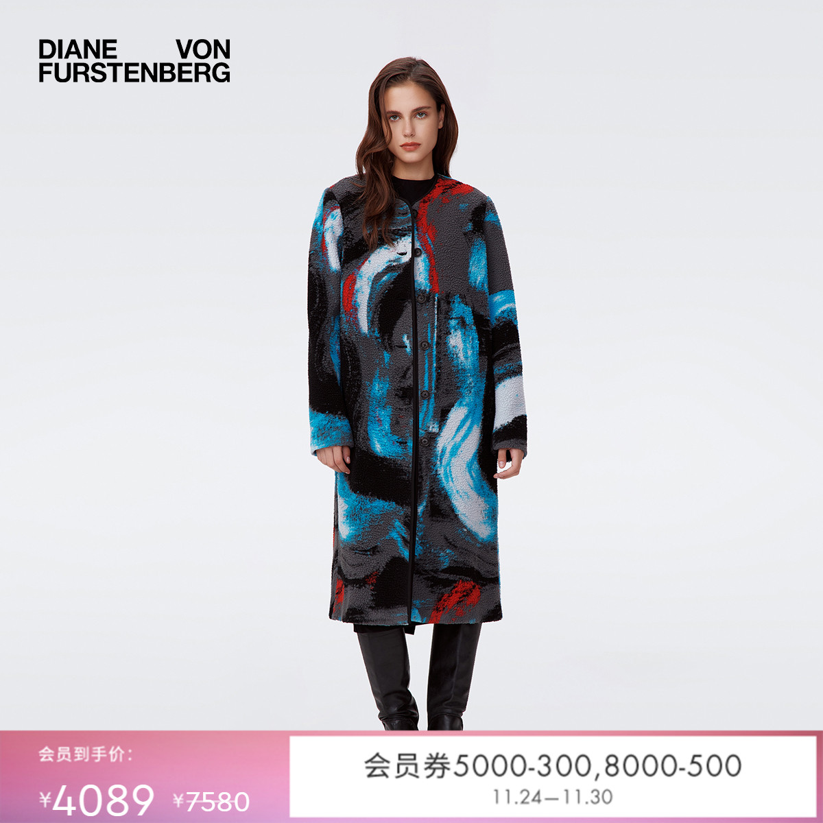 DVF女士外套长袖大衣