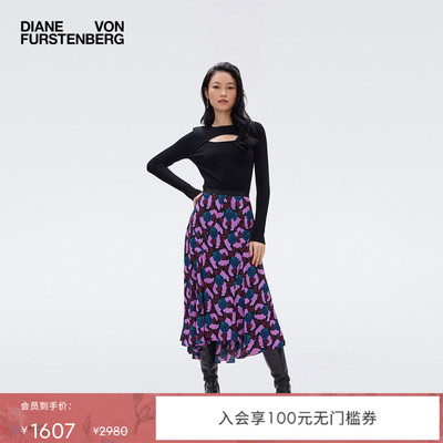 DVF经典黑圆领打底衫针织衫