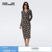 DVF2025秋冬新款 末甄选 银杏叶叠影裹身裙DW3T009 季