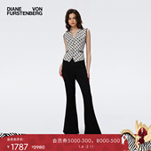 DVF几何图案三角下摆剪裁马甲外套针织衫 提花工艺 WS3S004