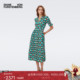 DVF泡泡茶歇中长款 玫瑰相似款 度假连衣裙DS1S078