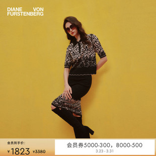 针织衫 DVF阿拉伯藤蔓编织提花短袖 WS3T001 提花工艺