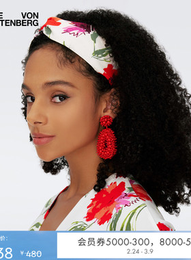 DVF礼物红紫缤纷花影图案发饰OT1S005