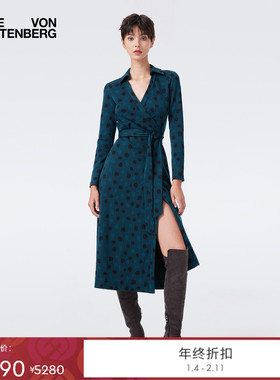 [提花工艺]DVF2025秋冬新款艺术波点图案提花针织裹身裙DW3T010