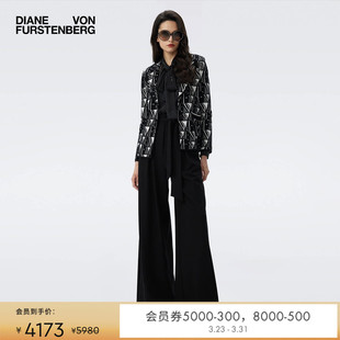 DVF黑白DVF LOGO针织双排扣西服JN3T002