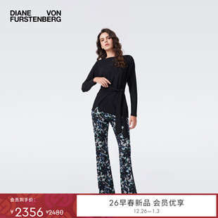 长袖 黑色修身 DVF2026早春新款 上衣BL4T017 重工金属针织