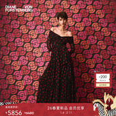 DVF2026早春新款 重工植绒网纱 锁爱红唇宴会轻礼服连衣裙GL4T006