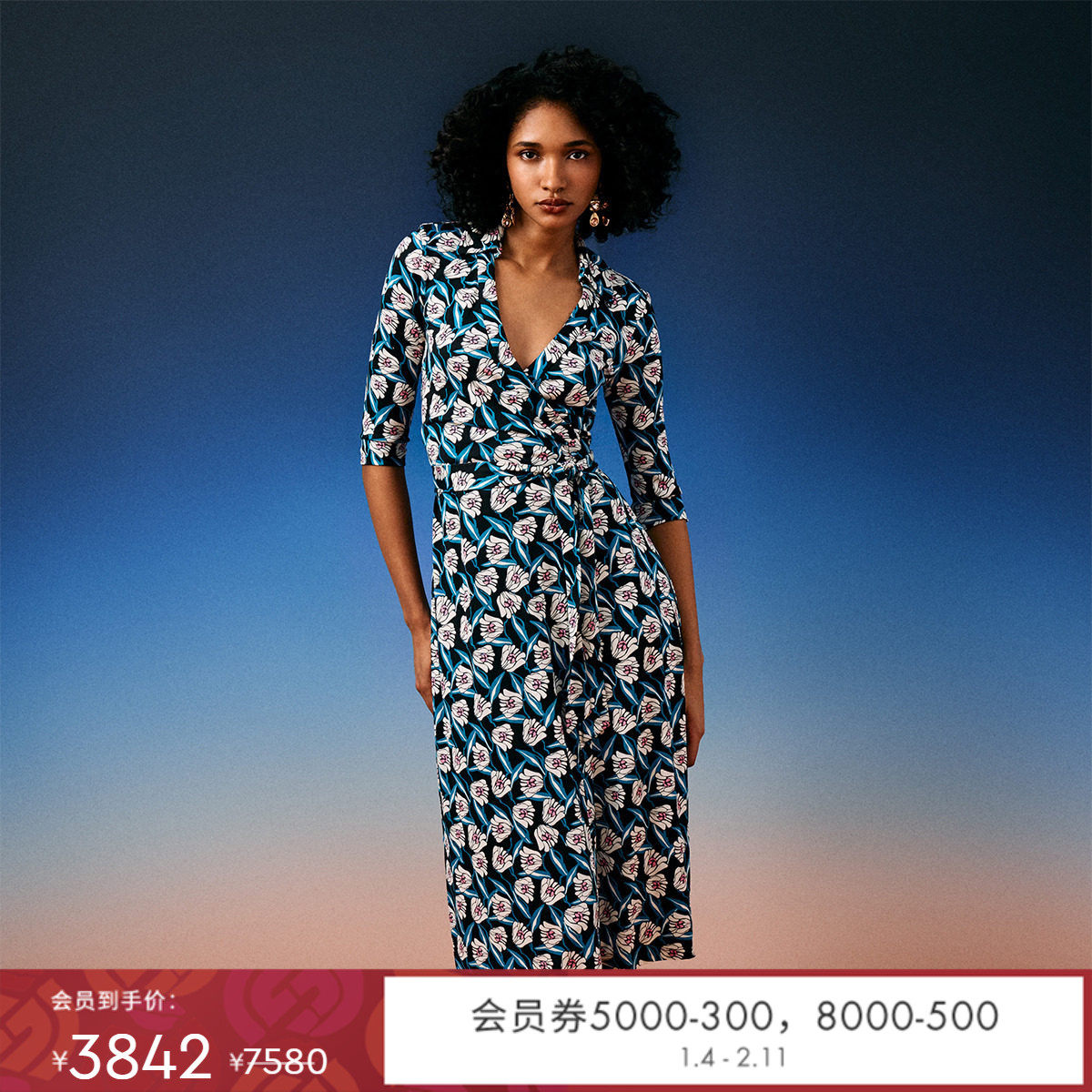 [100%真丝]DVFPOLO领中长款红裙针织桑蚕丝裹身连衣裙DW4R015,女装/女士精品,连衣裙,淘宝优惠券,粉丝福利购,淘宝优惠卷