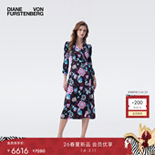 DVF2026新款 柳枝花卉针织桑蚕丝裹身裙DW4T015