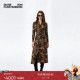 DVF2025秋冬新款 天丝羊毛 沙漠驼雪花豹纹裹身裙DW3T001S