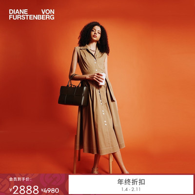 DVF2025新款卡其色连衣裙