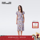 DVF2026早春新款 双面穿 梦幻花卉伊卡特圆点双面垂缎上衣BS4T002