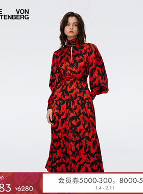 [提花工艺]DVF艺术手指图案连衣裙DL3S054