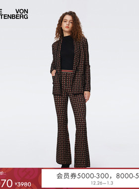 DVF 几何图案提花针织喇叭裤PN3S002