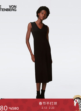 [小黑裙]DVF黑色针织连衣裙DK4S005