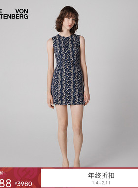 [提花工艺]DVF2025秋季新款科莫格纹图案弹力针织连衣裙DS2T001