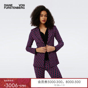 DVF编织几何图案提花针织西服外套JN3S002