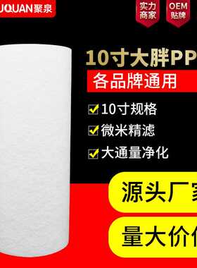 10寸大胖滤芯20寸大胖滤芯家用净水器全屋前置过滤器直饮水机通用