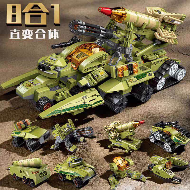 新款启蒙积木八合一雷霆