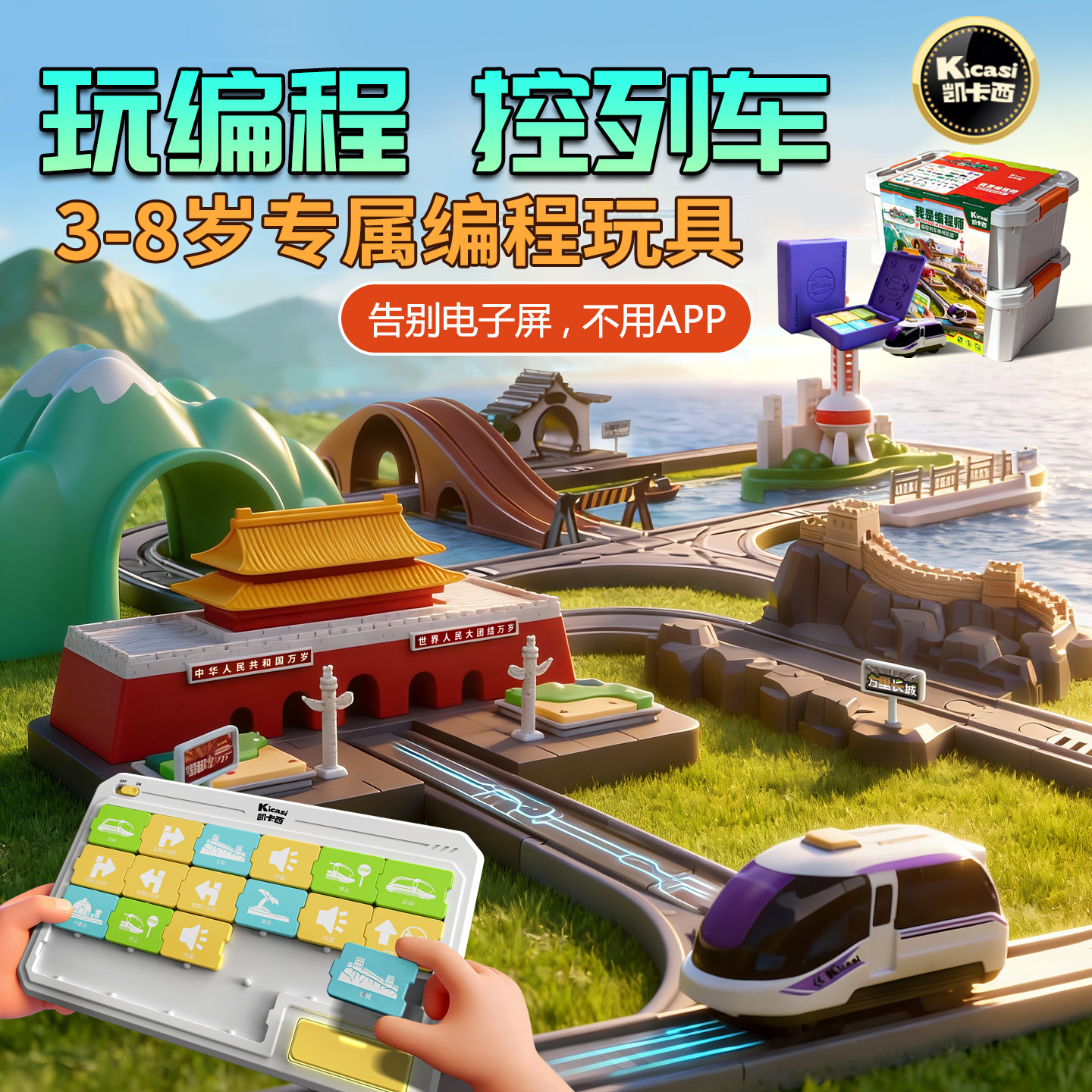 凯卡西电动火车轨道玩具
