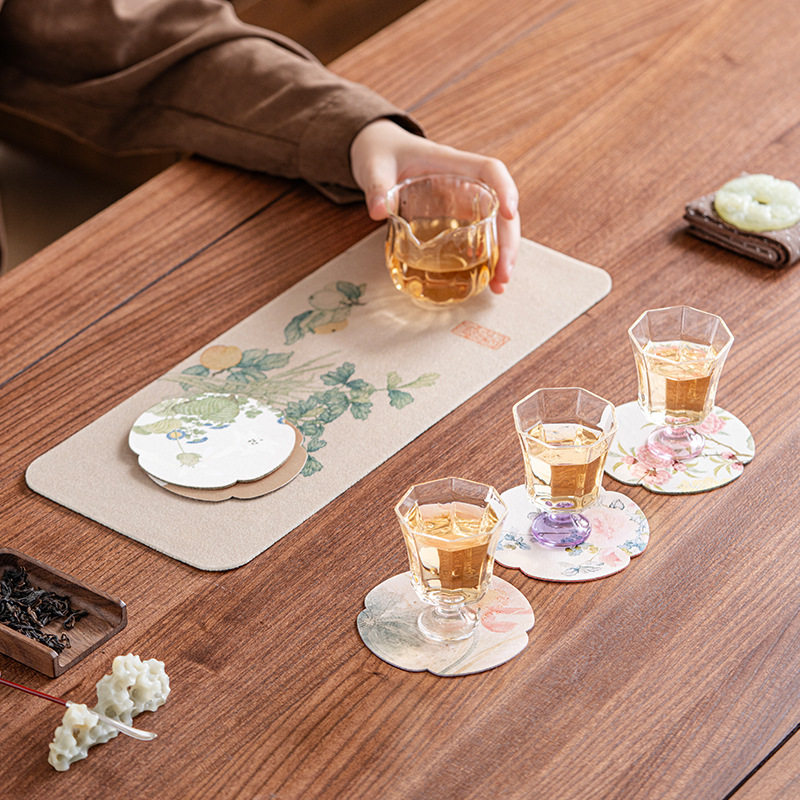 花草集杯垫中式隔热垫茶