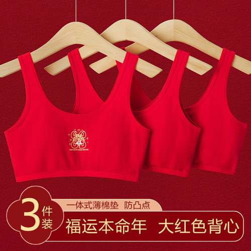 女童本命年内衣套装纯棉