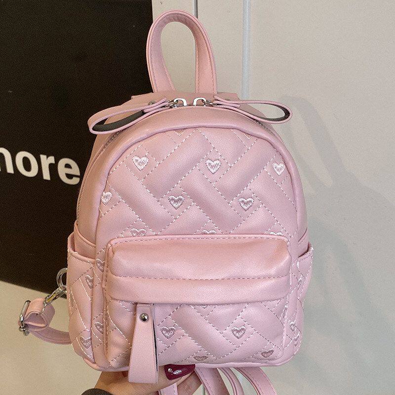 双肩包女2026新款欧美复古压花女士双肩背包户外大容量旅行包女包