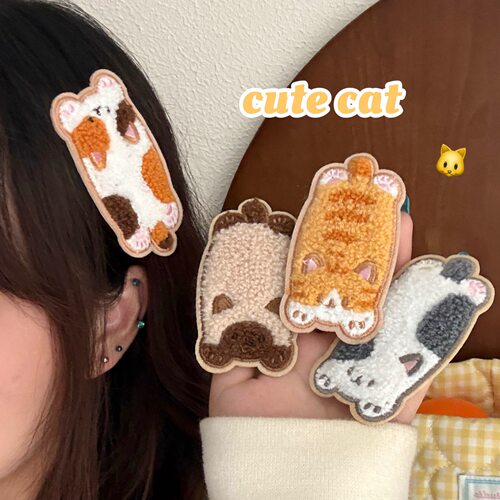 软萌猫咪魔术贴刘海贴